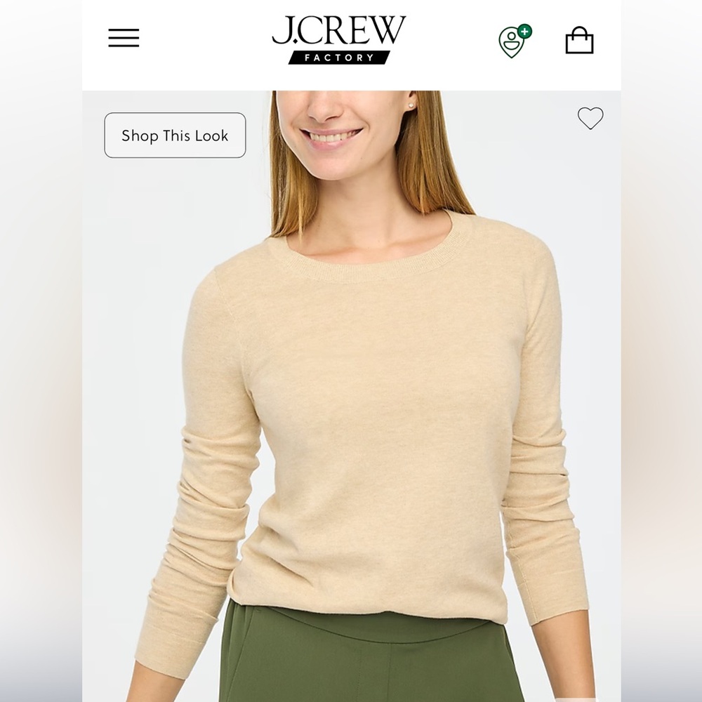 J crew Cotton Teddie sweater size M